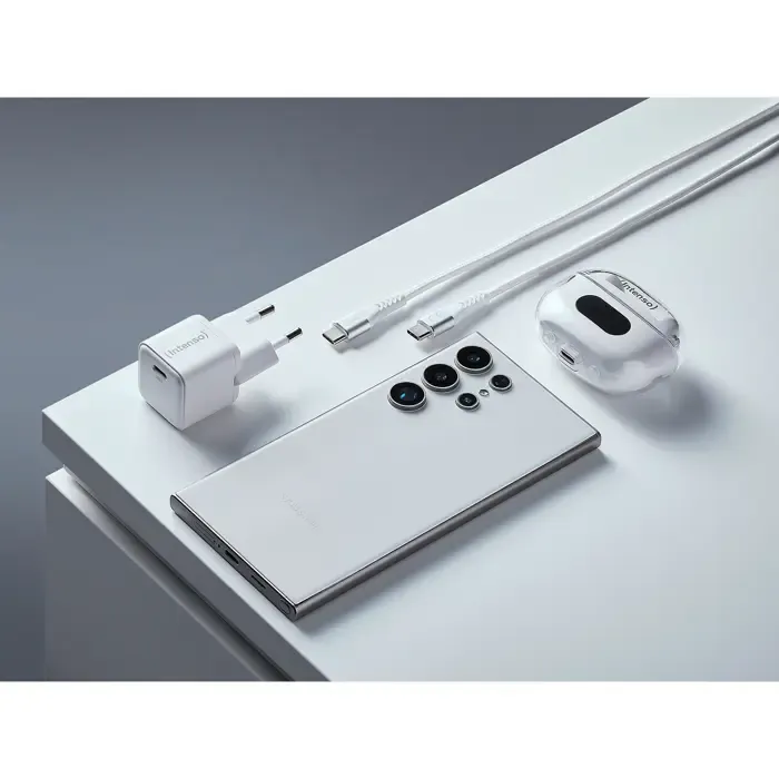 intenso power adapter w30c gan + c315c usb-c cable (white, 30 watts) - slika 5