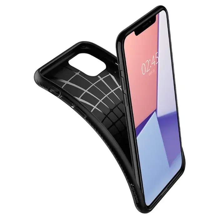 spigen liquid air, zaštitna maska za telefon, crna - iphone 11 pro - slika 3