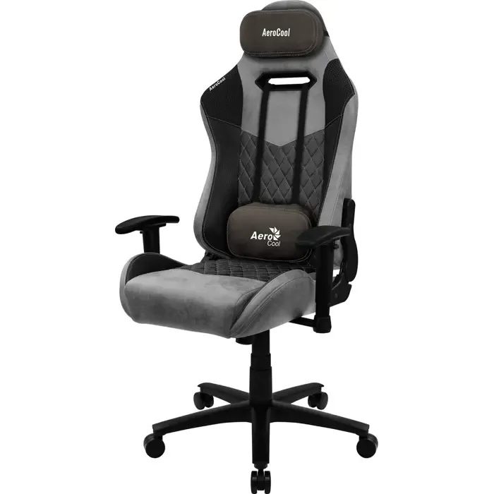 aerocool duke aerosuede universal gaming chair black,grey - slika 3
