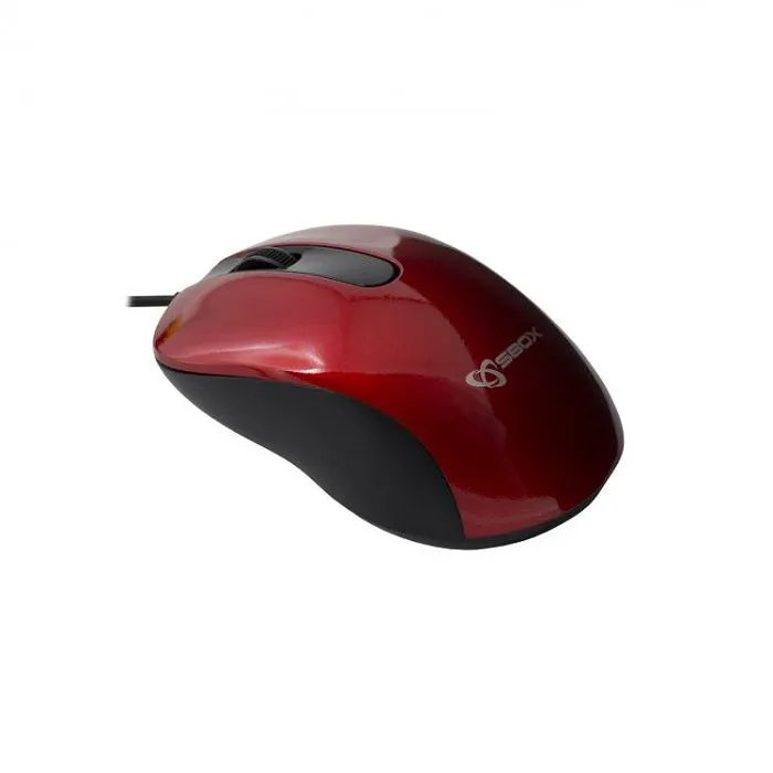 sbox žičani miš m-901 crveni - slika 2