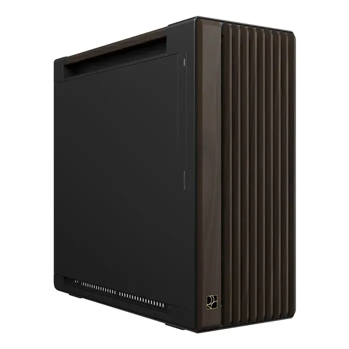 asus proart pa602 wood edition modern black - metal panel midi tower black, wood - slika 2