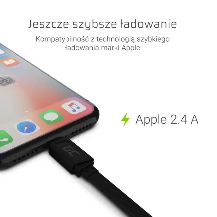 green cell kabgc02 lightning cable 0.25 m black - slika 2