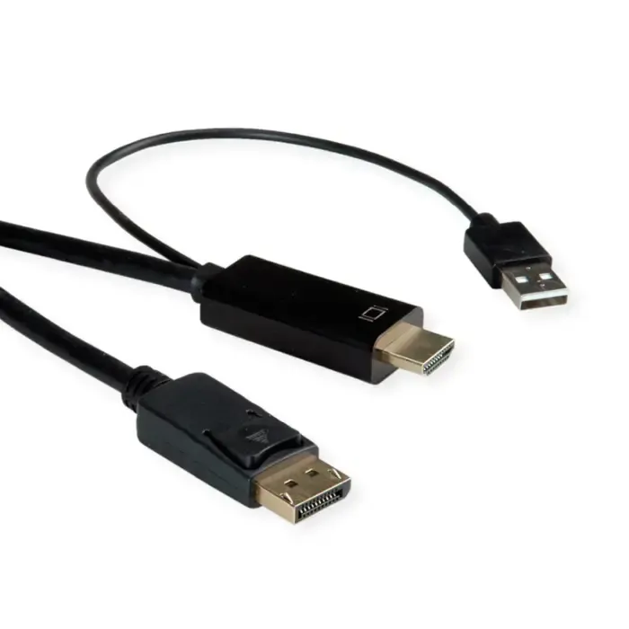 roline uhdtv - displayport kabel, m/m, 2.0m, crni - slika 5
