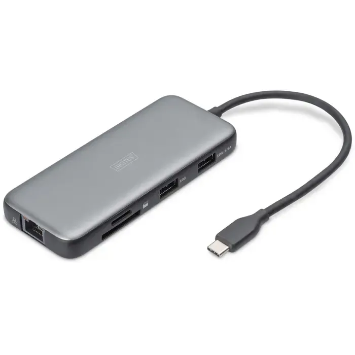 digitus 7-port usb-c docking station (gray/black) - slika 3