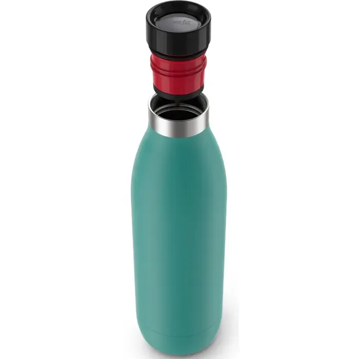 emsa bludrop color insulated drinking bottle 0.7 liters, thermos bottle (petrol, stainless steel) - slika 3