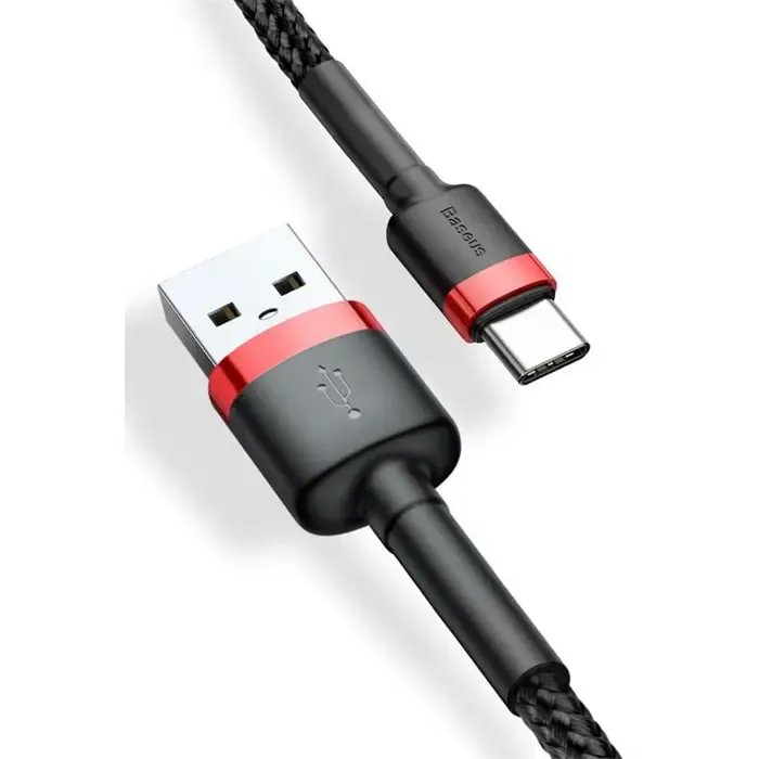 baseus cafule usb cable 2 m usb a usb c black, red - slika 4