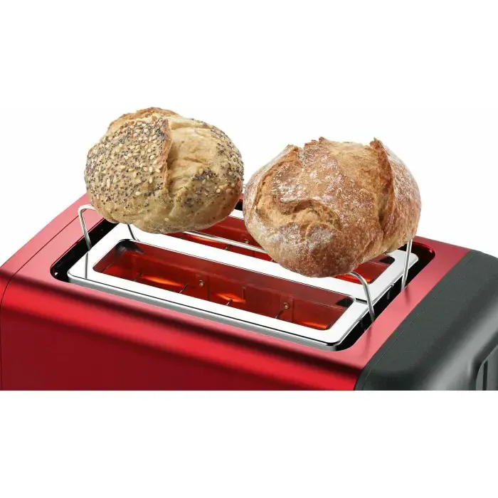 bosch compact toaster design line tat3p424de (red / black) - slika 2