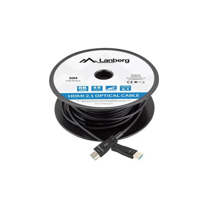 lanberg cable hdmi m/m v2.1 50m 8k optical aoc - slika 2
