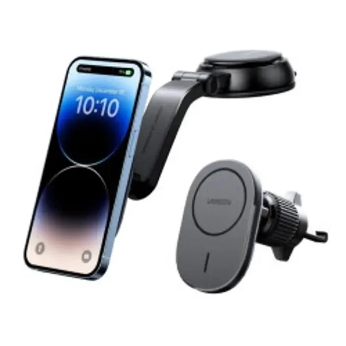 ugreen magsafe auto punjač, 15w, magnetni, bežični/indukcijski, crni - slika 1