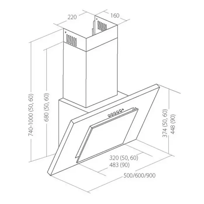 akpo wk-4 nero eco wall-mounted 420 m³/h - slika 2