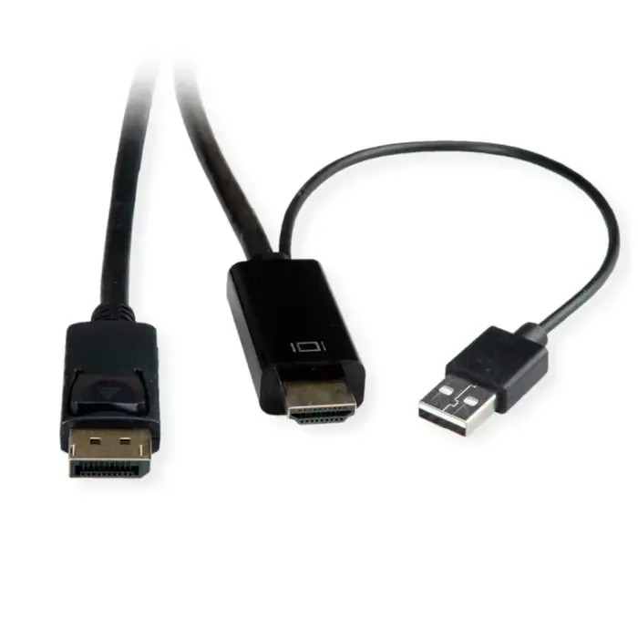 roline uhdtv - displayport kabel, m/m, 2.0m, crni - slika 2