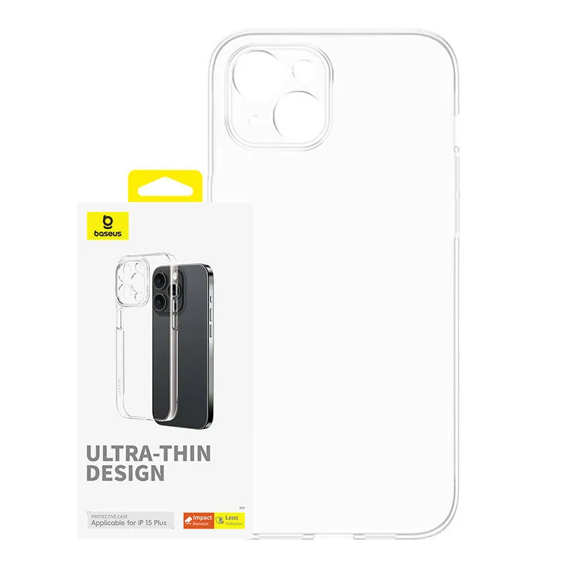 phone case for iphone 15 plus baseus os-lucent series (clear) - slika 1