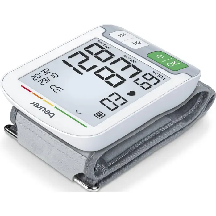 beurer bc 51 wrist blood pressure monitor (white/gray) - slika 2
