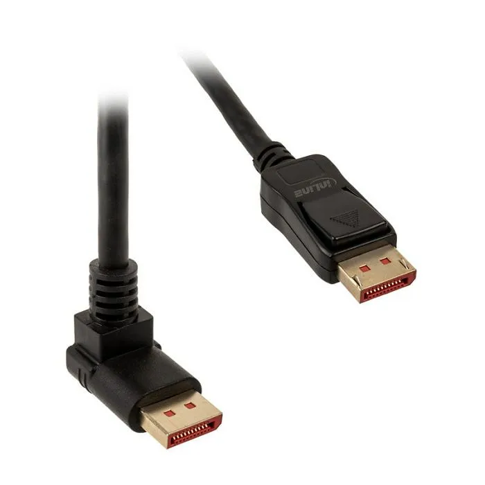 inline 8k (uhd-2) displayport kabel, nach oben gewinkelt, black - 1m 17151o - slika 1