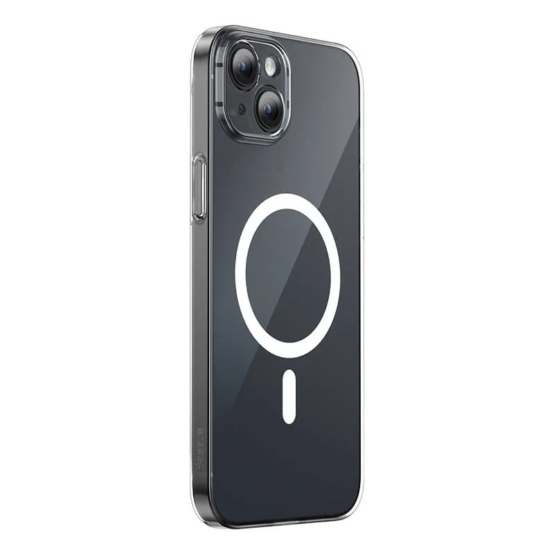 phone case baseus magnetic crystal clear for iphone 13 (transparent) with all-tempered-glass screen protector and cleaning kit - slika 2
