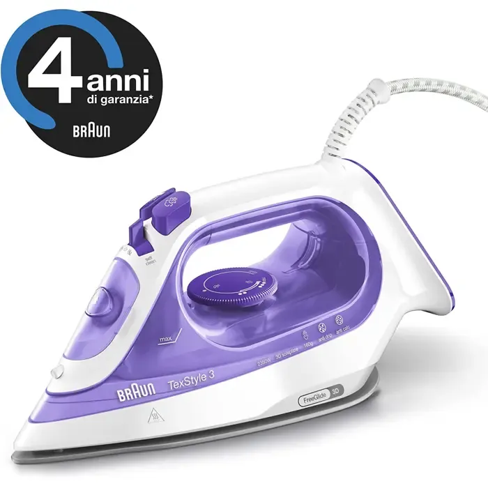 braun texstyle 3 si 3042 vi, steam iron (white/violet) - slika 2