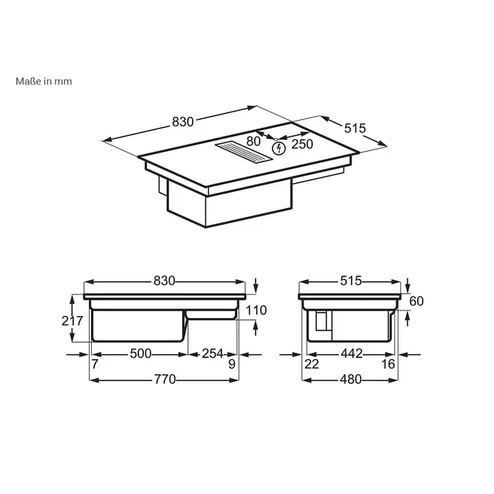 aeg indukcijska ploča s integriranim napom cce84751cb, self-sufficient hob (hob2hood) - slika 4