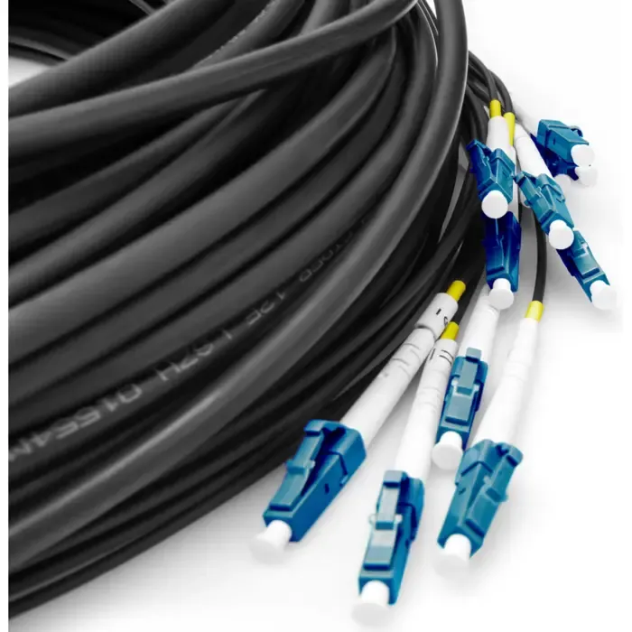 digitus fiber optic universal breakout cable, duplex, lc/upc connector, single mode os2 (black, 50 meters, pre-assembled) - slika 4
