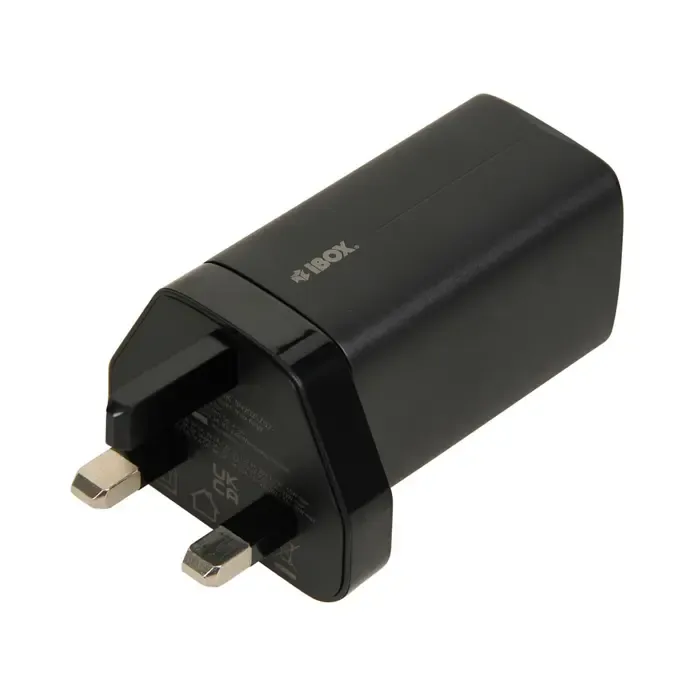 ibox c-65 black, gan 65w universal charger uk plug - slika 2