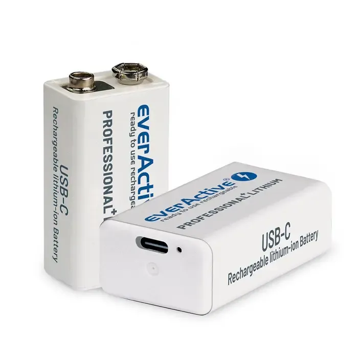 rechargeable battery everactive 6f22/9v li-ion 550 mah with usb type c - slika 5
