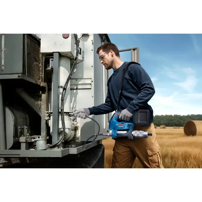 bosch powertools cordless grease gun gfp 18v-10 professional solo, 18volt (blue/black, without battery and charger) - slika 4
