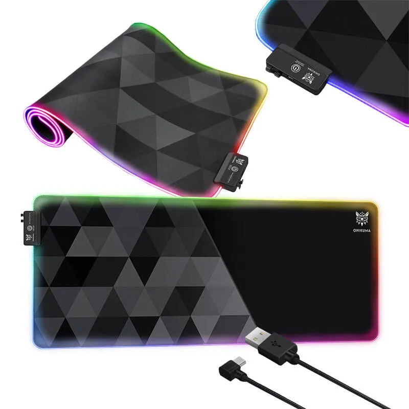 onikuma mp006 rgb mousepad (black) - slika 3