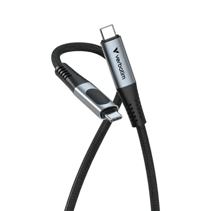 verbatim sync & charge kabel usb-c na usb-c 240w 40 gbps zaslon 120 cm - slika 2