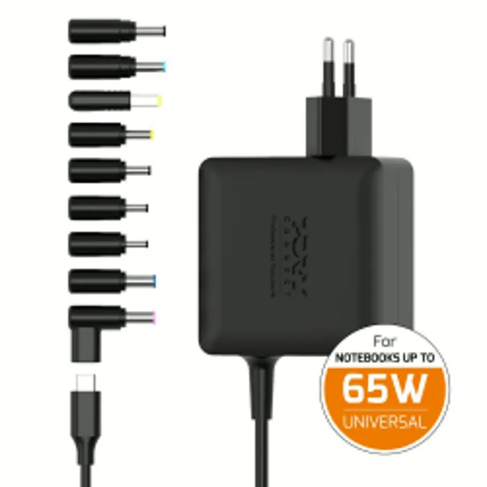 port punjač 65w gan2 usb-c univerzalni,9 nastavaka - slika 1