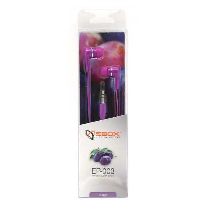 sbox in-ear slušalice ep-003 ljubičaste - slika 3
