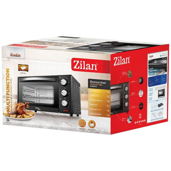 zilan mini pećnica, zapremina 15 l,1200w, timer - zln0973 - slika 4