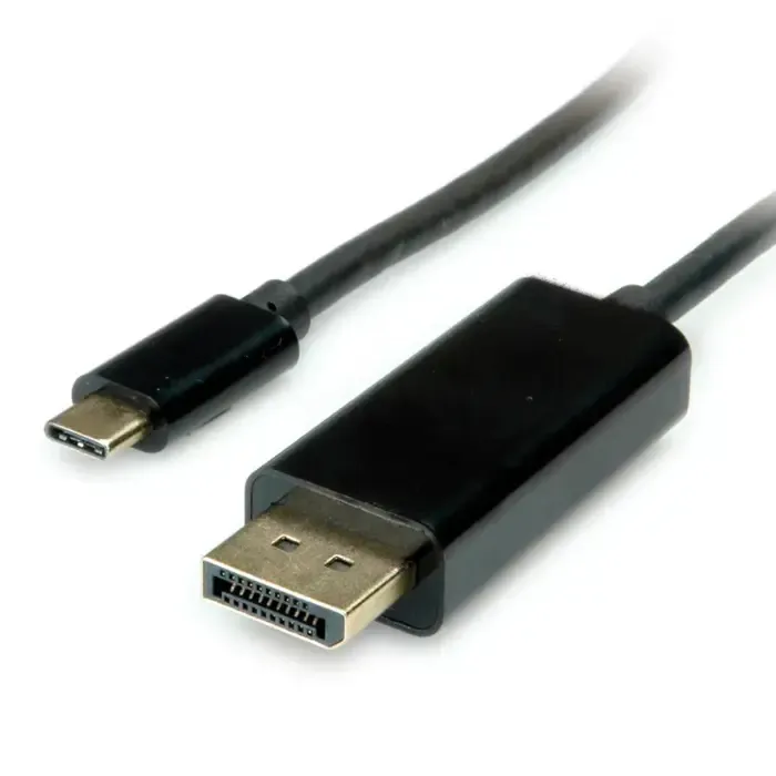 roline value usb-c - dp kabel, m/m, 1.0m, crni - slika 3