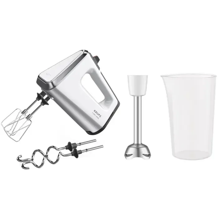 krups hand mixer 3mix 9000 gn9121 (white/silver, 750 watts) - slika 1
