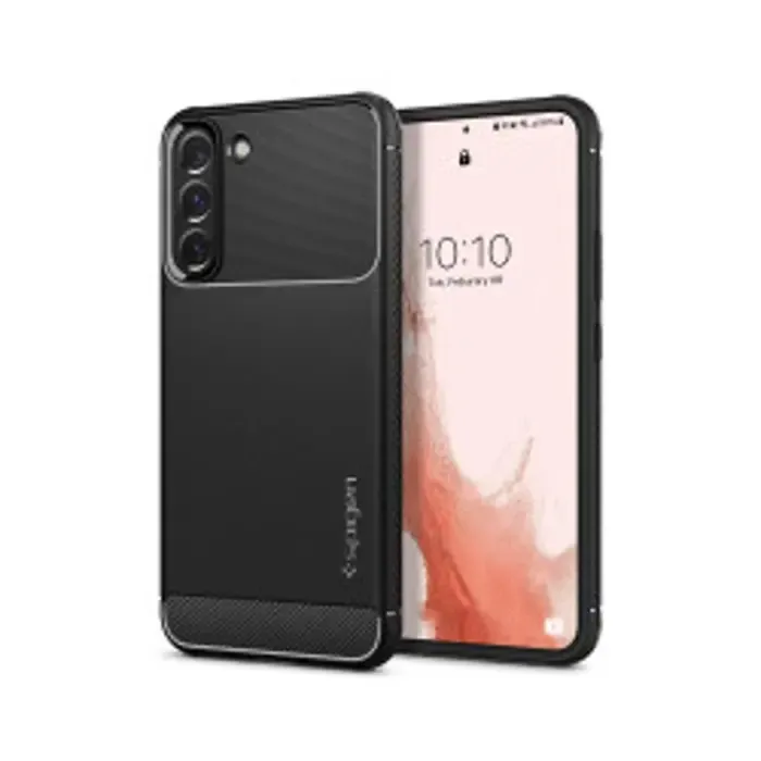 spigen rugged armor, zaštitna maska za telefon, mat crna - samsung galaxy s22 - slika 1