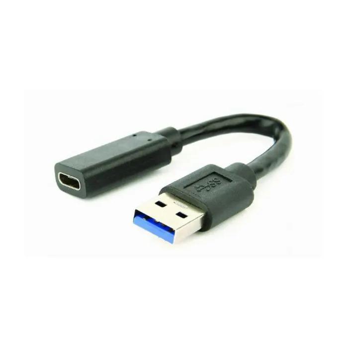 gembird usb 3.1 am to type-c female adapter cable, 10 cm, black - slika 1