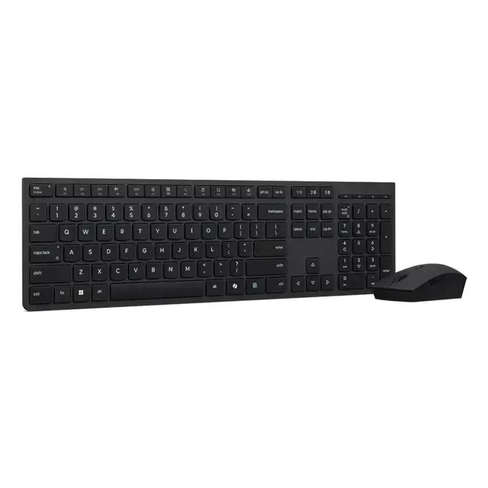 lenovo 4x31r64328 keyboard mouse included office rf wireless + bluetooth german black - slika 2