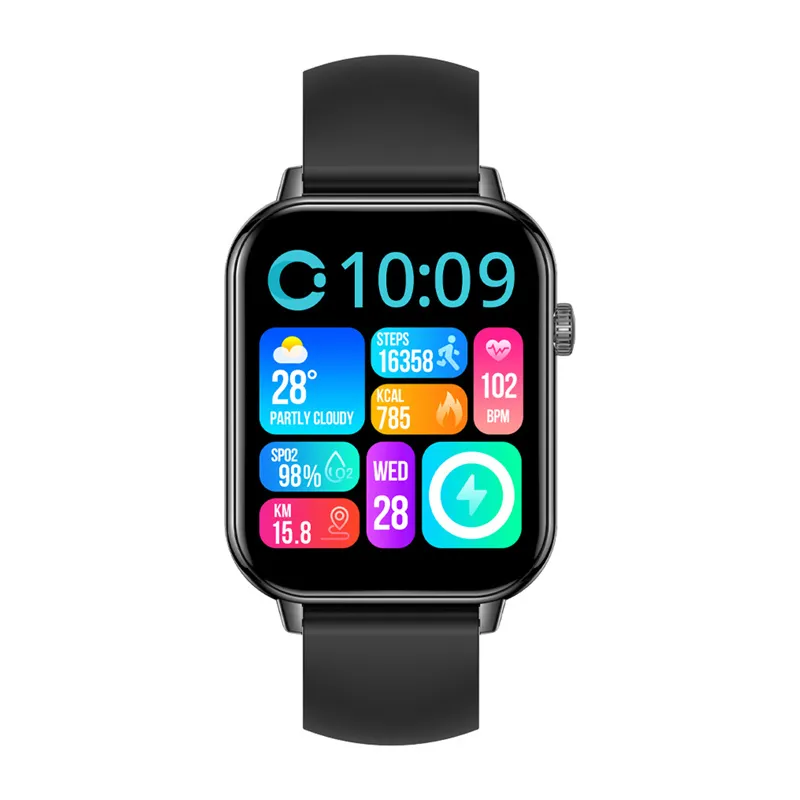 colmi c28 smartwatch - black - slika 3