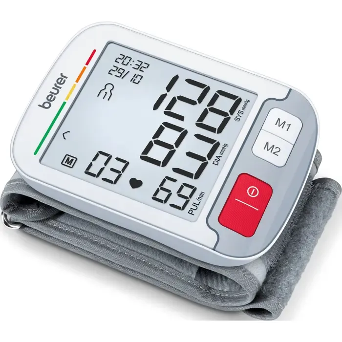 beurer bc 51 wrist blood pressure monitor (white/gray) - slika 3