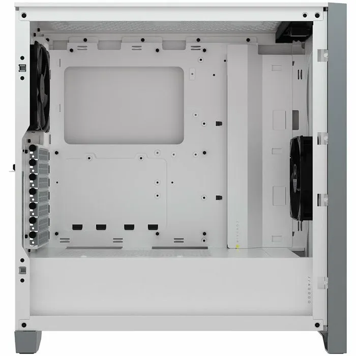 corsair 4000d airflow tempered glass mid-tower atx case — white - slika 3