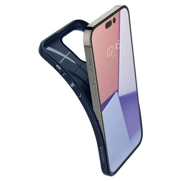 spigen liquid air, zaštitna maska za telefon, tamno plava - iphone 14 pro max - slika 2