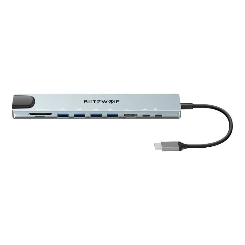 docking station blitzwolf bw-th5 10in1 usb-c (silver) - slika 2