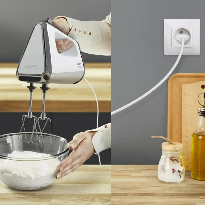 krups hand mixer 3mix 9000 gn9121 (white/silver, 750 watts) - slika 5