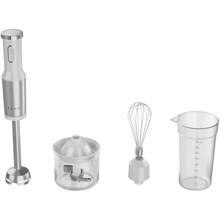 hand blender, 1200w in cb, white, tiger teeth cutter, whisk, food processor, cup - slika 2
