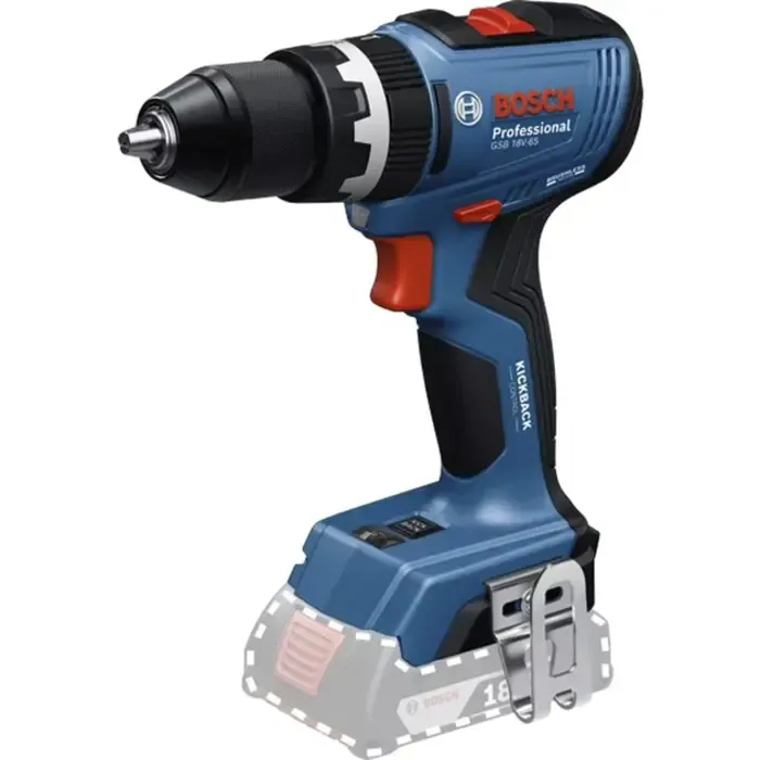 bosch powertools cordless impact drill gsb 18v-65 professional solo, 18 volts (blue, without battery and charger) - slika 2