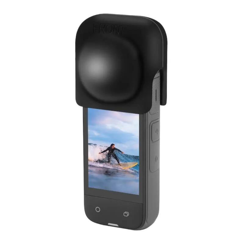 puluz silicone lens cover for insta360 x4 / x5 (black) - slika 3