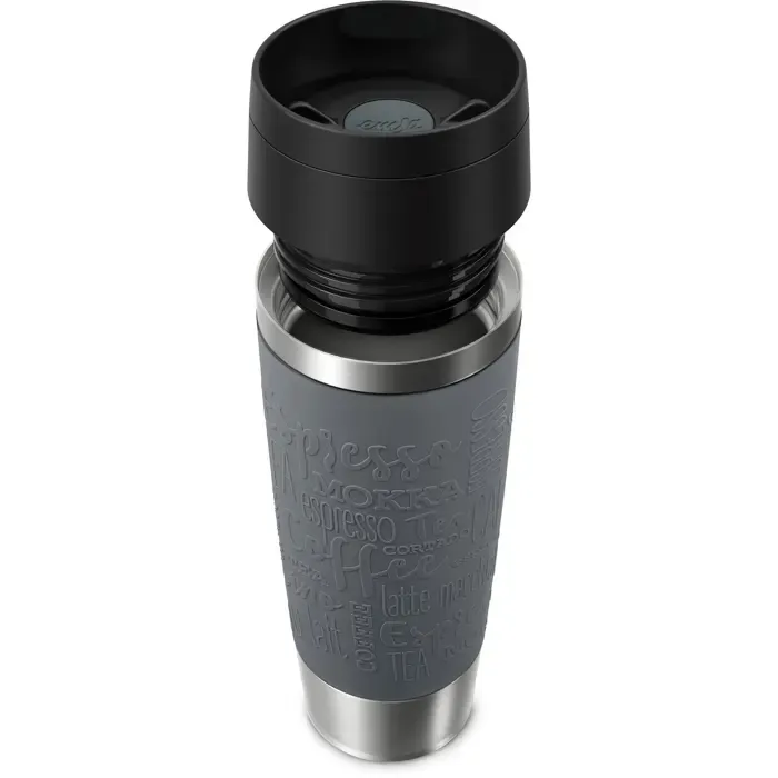 emsa travel mug classic grande thermal mug (grey/stainless steel, 0.5 liters) - slika 3