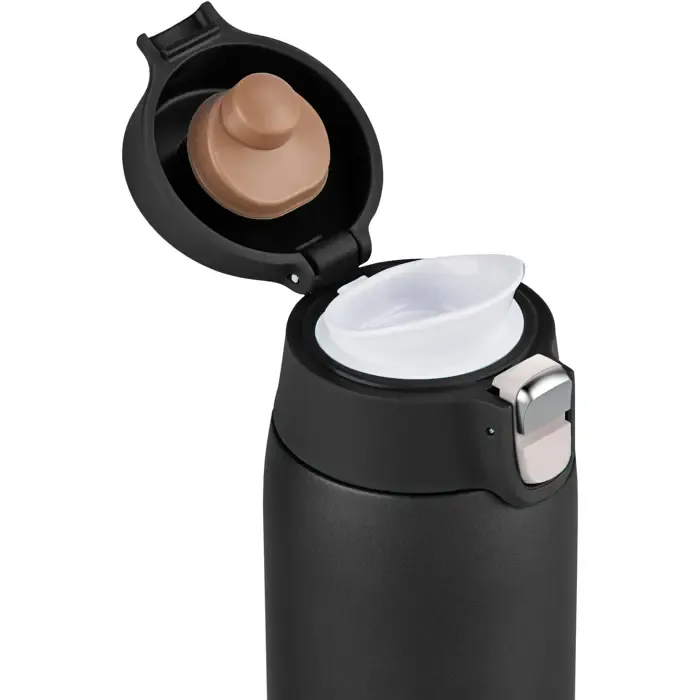 emsa travel mug light thermal mug (black (matt), 0.4 liters, flip lid) - slika 3