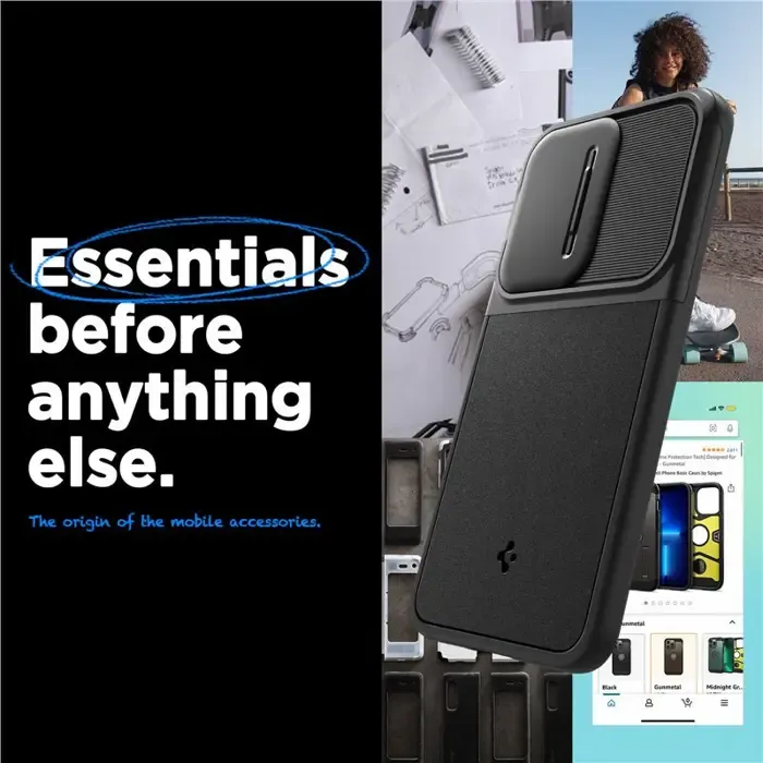 spigen optik armor, crni - samsung galaxy a55 - slika 4