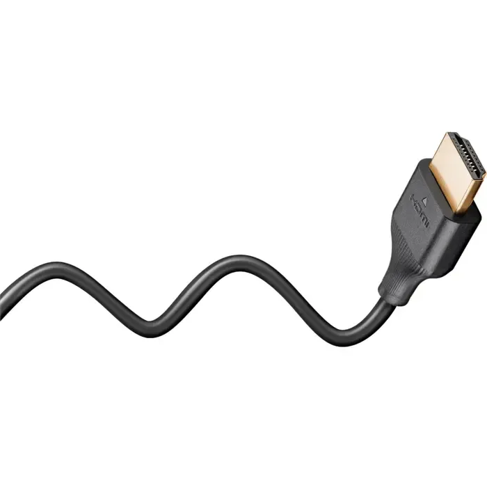 goobay slim high speed hdmi cable with ethernet, 4k @ 60hz (black, 3 meters) - slika 3