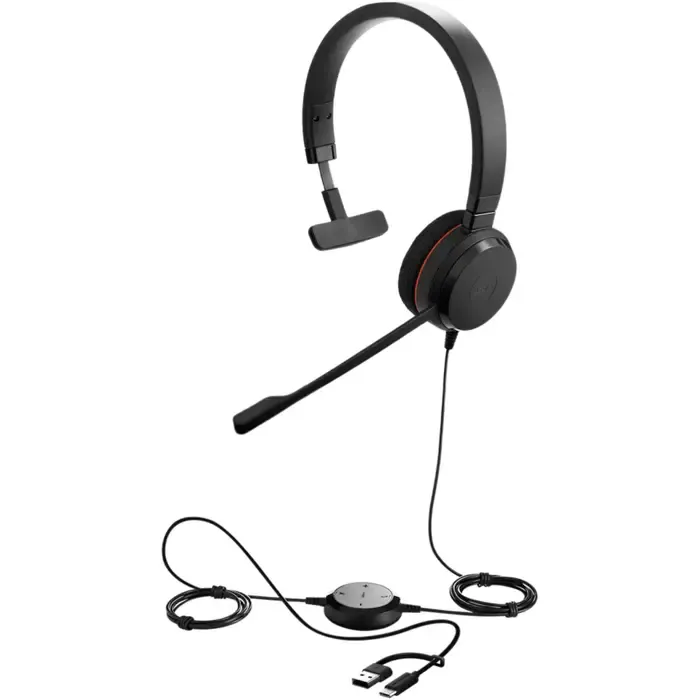 jabra evolve 20 (black, microsoft teams version, usb-c and usb-a, mono) - slika 2