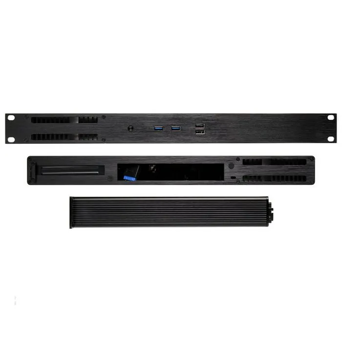 akasa galileo tu3 thin-mini-itx 1u kućište, oem - crno a-itx29-m1b - slika 3